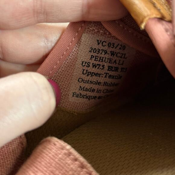 Olukai Pehuea Li Pink Canvas Drop Backless Heel Mule Sneaker - Picture 5 of 9